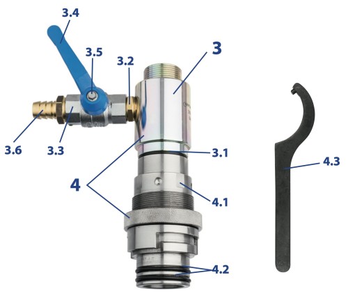 Dueker1014AufschraubstueckMitSpuehlhahn
